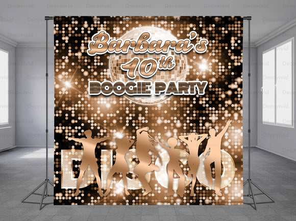 70s Dancer Boogie Personalized Event Backdrop MIX-1246