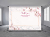 Spring Flowers Personalized Event Backdrop FLW-1003