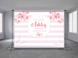 Baptism Pink Theme Personalized Event Backdrop RLG-1002