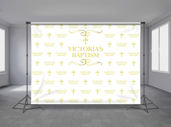 Cross Step and Repeat Personalized Event Backdrop RLG-1005