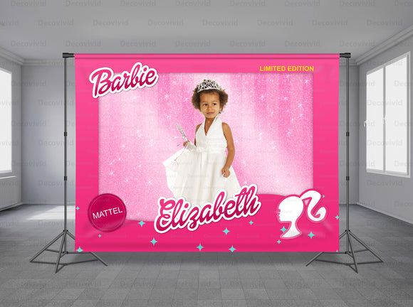 Barbie Personalized Event Backdrop BBC-1277