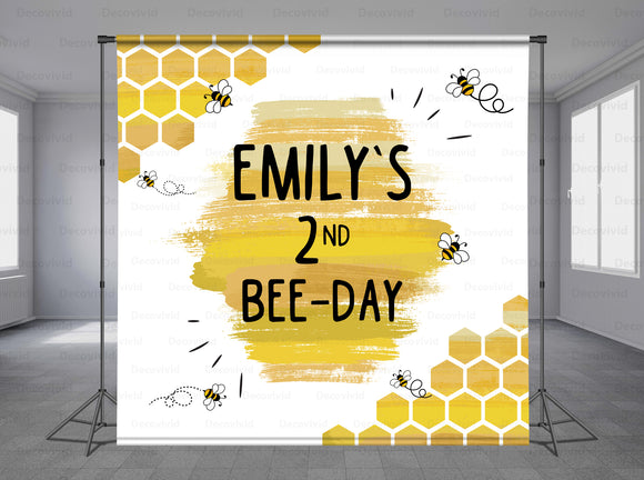 Bees Personalized Event Backdrop BBC-1279