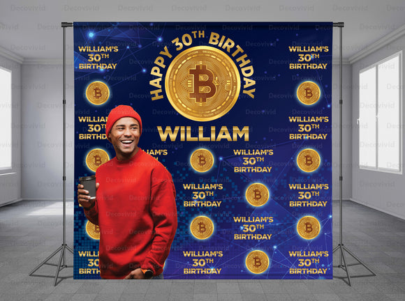 Bitcoin Personalized Event Backdrop MIX-1241