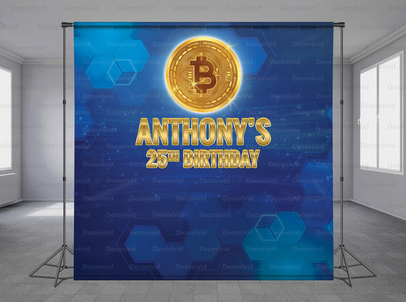 Bitcoin Personalized Event Backdrop MIX-1242