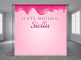 Pink Dripping Personalized Event Backdrop BBC-1283