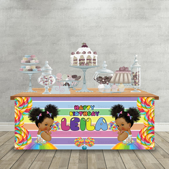 Candy Little Princess Table Front Personalized Table Front Banner TFR-1003