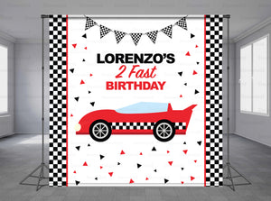 Speed Cars Personalized Event Backdrop BBC-1285