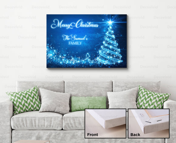 Christmas Holiday Personalized Mounted Canvas MC-1010