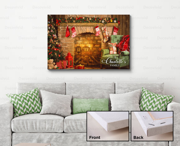 Christmas Holiday Personalized Mounted Canvas MC-1012