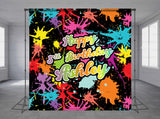 Color Splash Personalized Event Backdrop BBC-1285