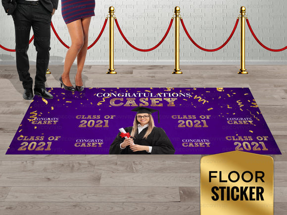 Graduation Party Custom Design Event Floor Sticker FLS-1004