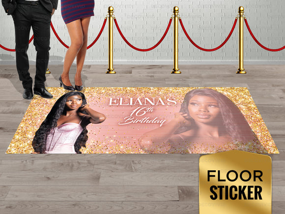 Birthday Custom Design Event Floor Sticker FLS-1005