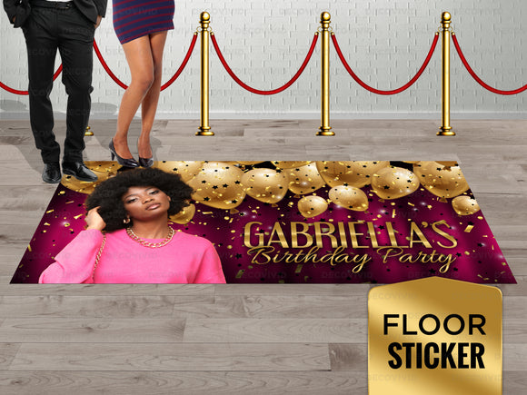 Birthday Custom Design Event Floor Sticker FLS-1008