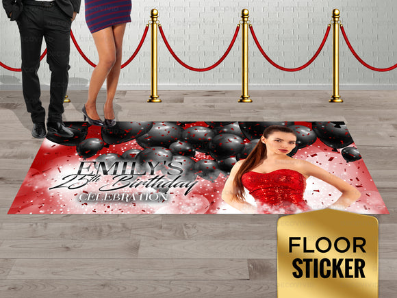 Birthday Custom Design Event Floor Sticker FLS-1009