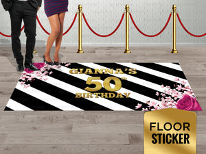 Flower Theme Event Floor Sticker FLS-1019