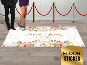 Flower Theme Event Floor Sticker FLS-1021