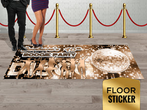 70s Dancer Boogie Event Floor Sticker FLS-1029