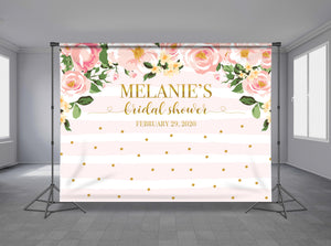 Luxury Flower Personalized Event Backdrop FLW-1024