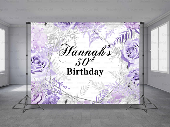 Flower Bouquet Personalized Event Backdrop FLW-1047