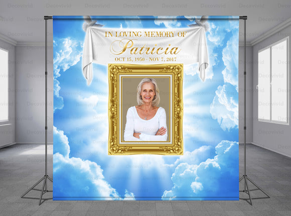 Funeral Personalized Event Backdrop MIX-1247