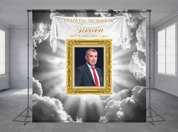 Funeral Personalized Event Backdrop MIX-1252