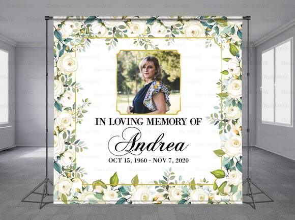 Funeral Personalized Event Backdrop MIX-1254