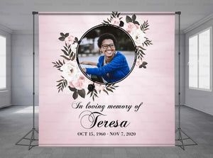 Funeral Personalized Event Backdrop MIX-1255