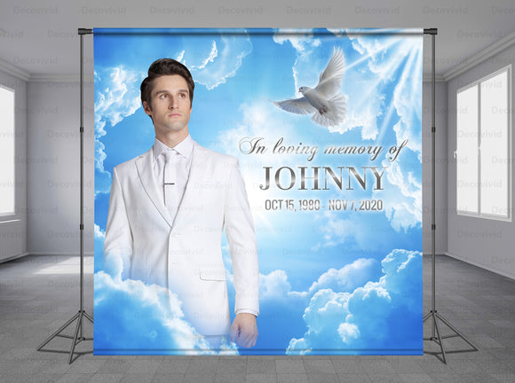 Funeral Personalized Event Backdrop MIX-1250