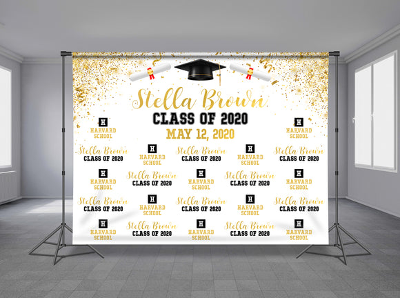 Graduations Personalized Event Backdrop GRD-1007