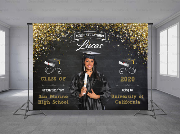 Graduations Personalized Event Backdrop GRD-1009