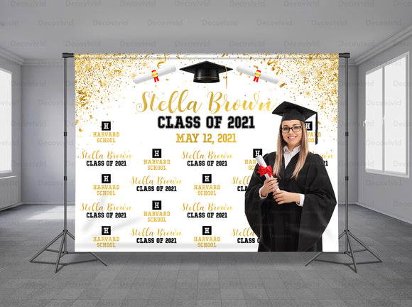 Graduations Personalized Event Backdrop GRD-1011