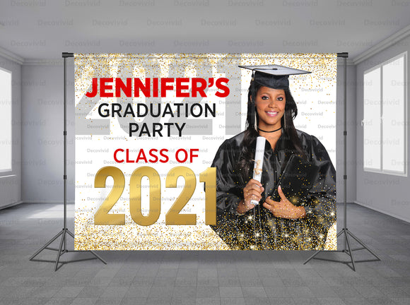 Graduations Personalized Event Backdrop GRD-1013