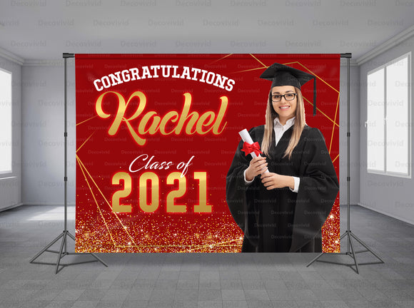 Graduations Personalized Event Backdrop GRD-1014