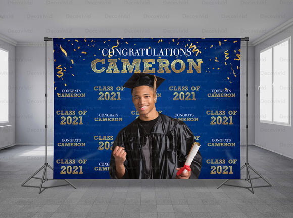 Graduations Personalized Event Backdrop GRD-1015