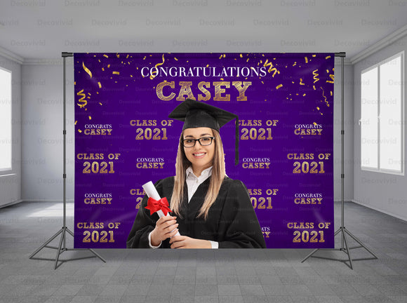 Graduations Personalized Event Backdrop GRD-1016