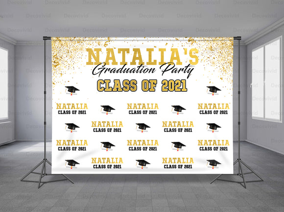 Graduations Personalized Event Backdrop GRD-1017