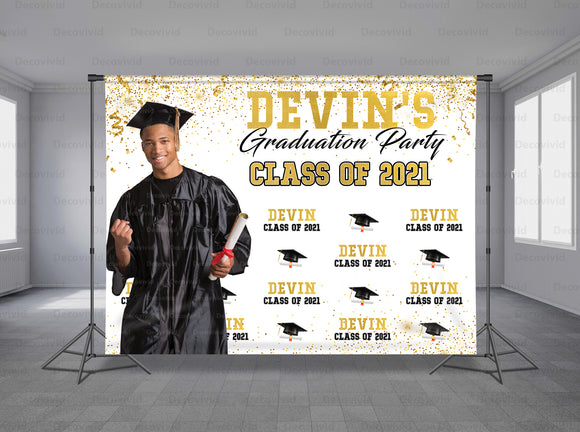 Graduations Personalized Event Backdrop GRD-1018