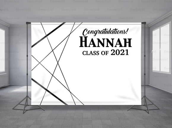 Graduations Personalized Event Backdrop GRD-1019