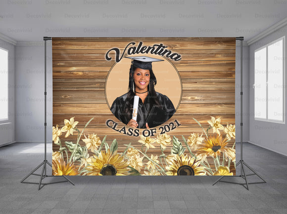 Graduations Personalized Event Backdrop GRD-1023