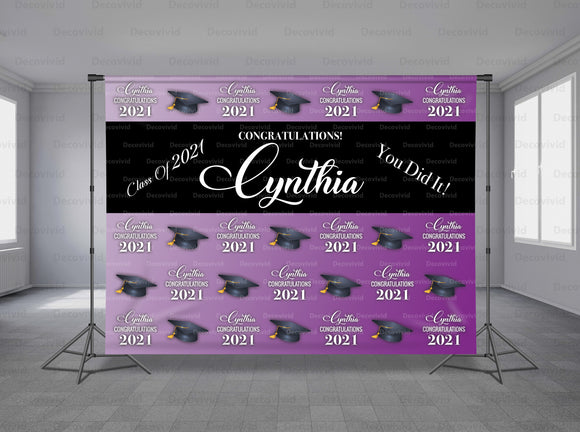 Graduations Personalized Event Backdrop GRD-1025