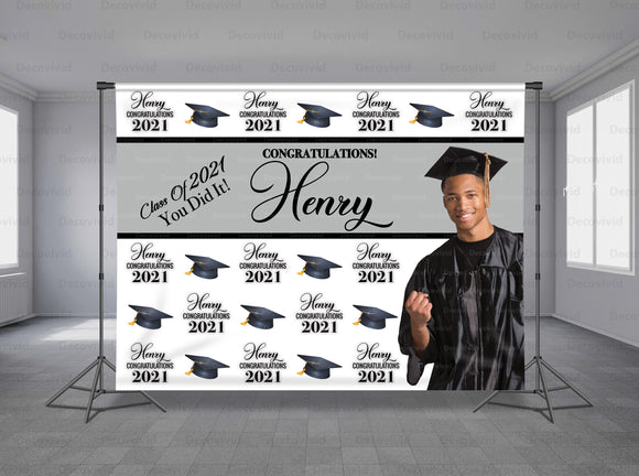 Graduations Personalized Event Backdrop GRD-1026