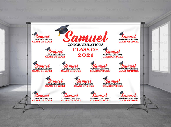 Graduations Personalized Event Backdrop GRD-1029