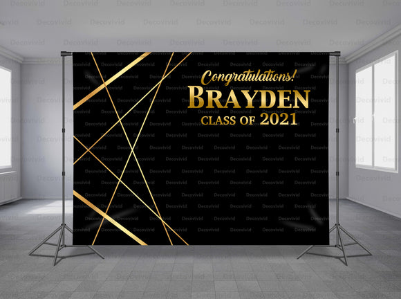 Graduations Personalized Event Backdrop GRD-1034