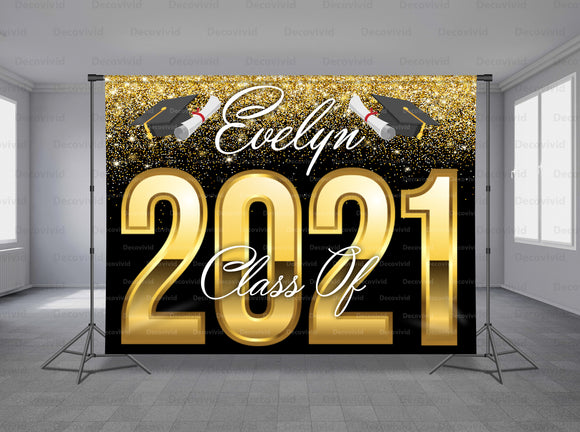 Graduations Personalized Event Backdrop GRD-1035