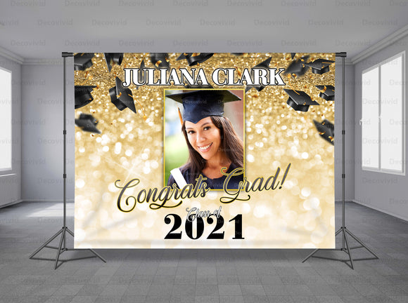 Graduations Personalized Event Backdrop GRD-1037