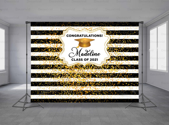 Graduations Personalized Event Backdrop GRD-1038