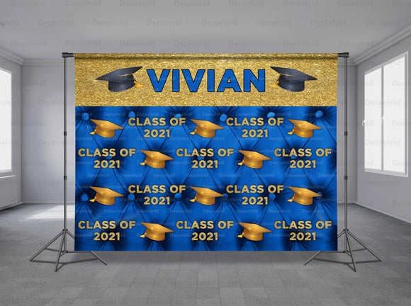 Graduations Personalized Event Backdrop GRD-1039