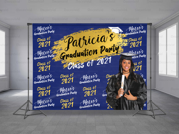 Graduations Personalized Event Backdrop GRD-1045