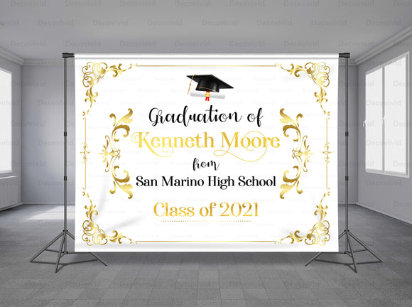 Graduations Personalized Event Backdrop GRD-1046