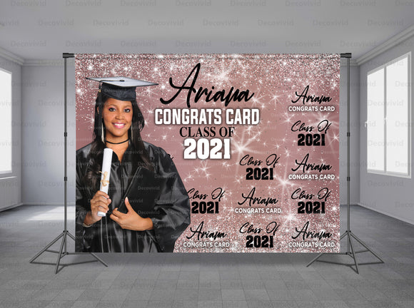 Graduations Personalized Event Backdrop GRD-1051